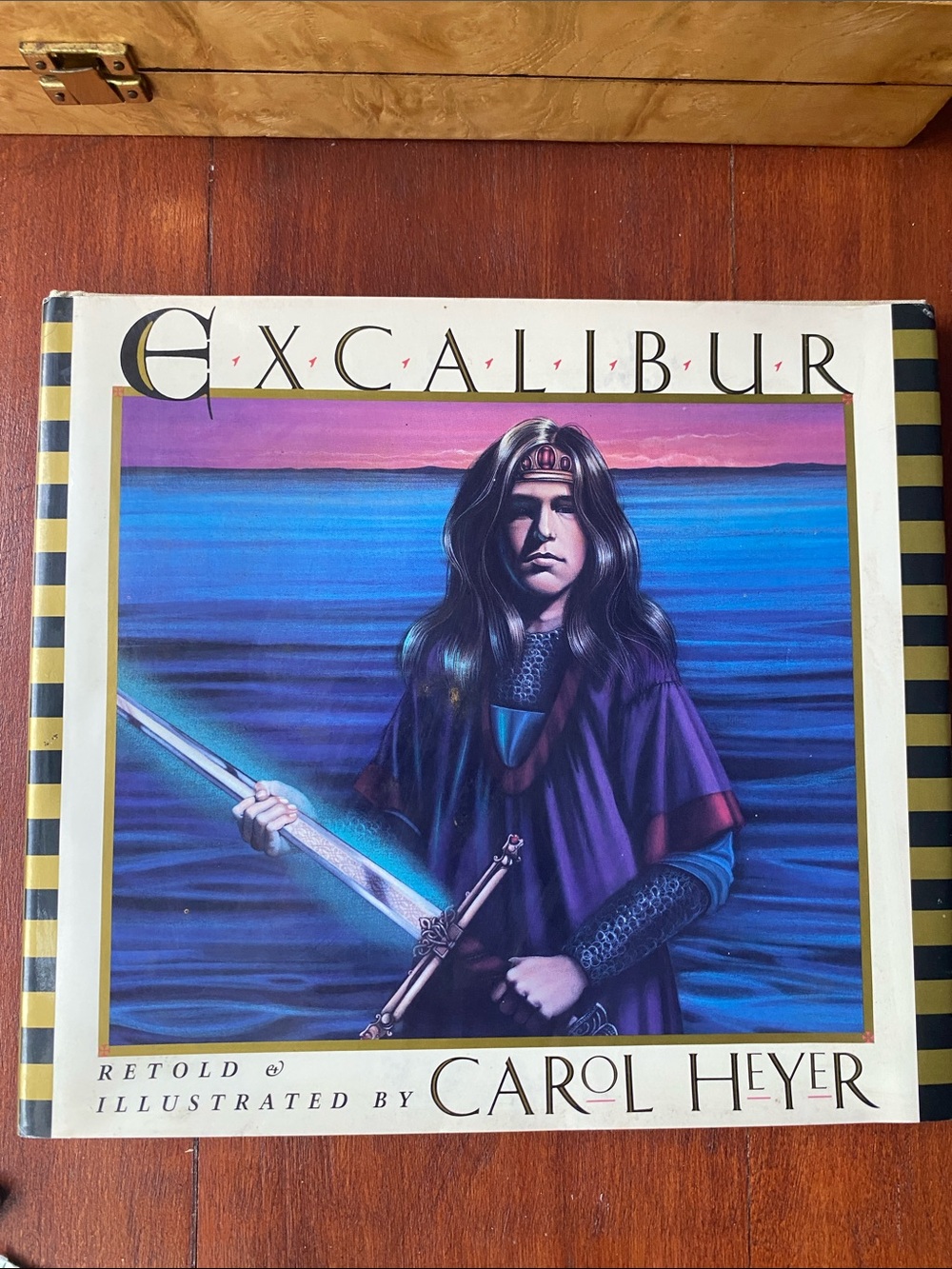 Excalibur Vintage Hardcover Illustrated Book Carol Heyer Arthurian Legend Gift